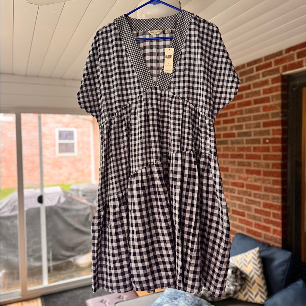 ANTHROPOLOGIE Gingham Short Sleeve Dress - Picture 11 of 12
